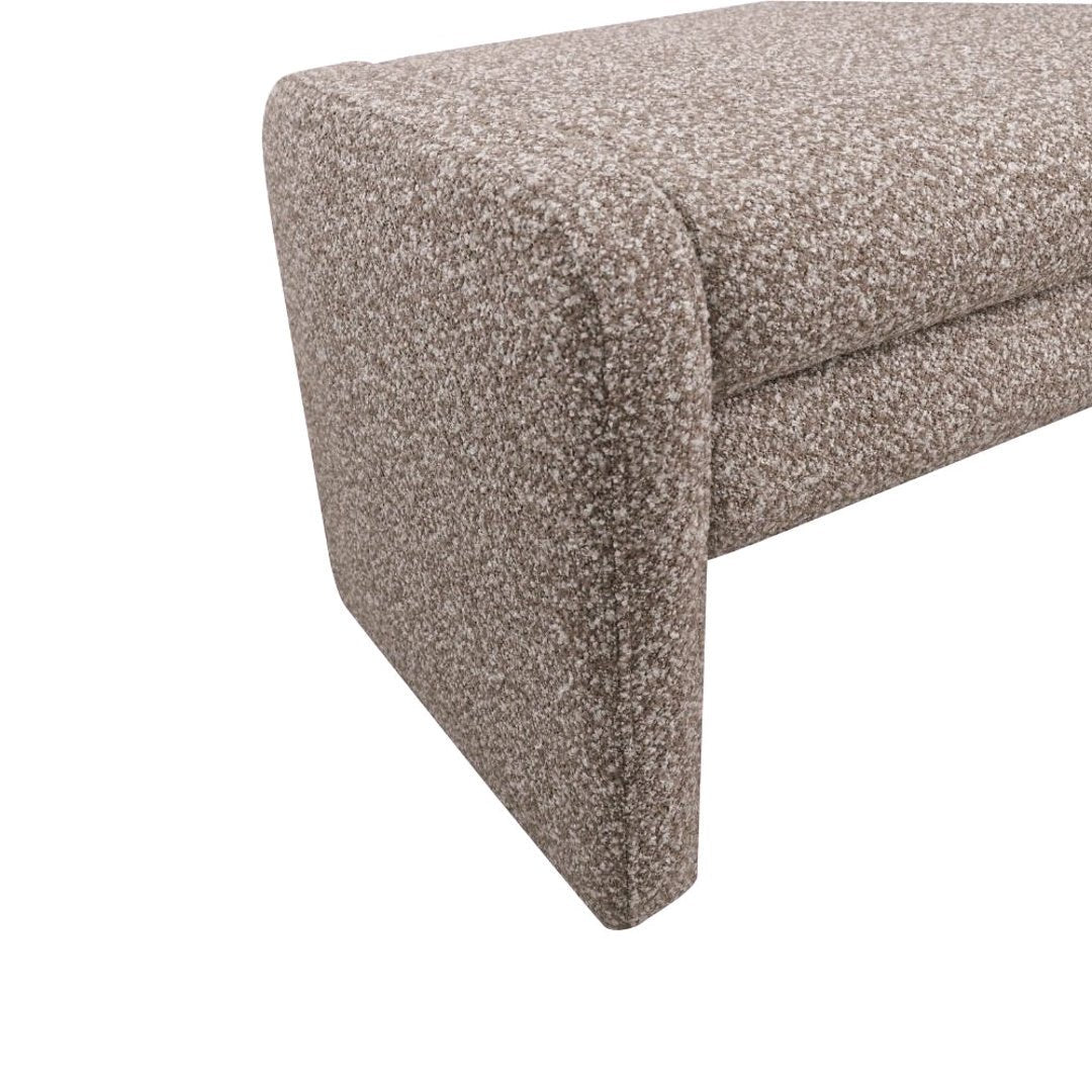Eetkamerbank Neil bouclé bruin 100 cm Bouclé