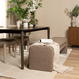 Eetkamerbank Neil bouclé bruin 160 cm Bouclé