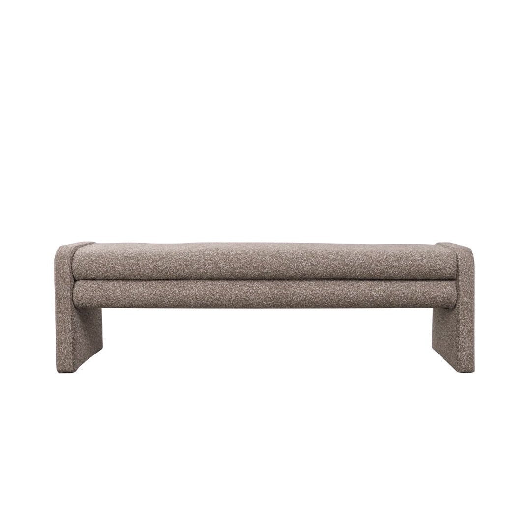 Eetkamerbank Neil bouclé bruin 160 cm Bouclé