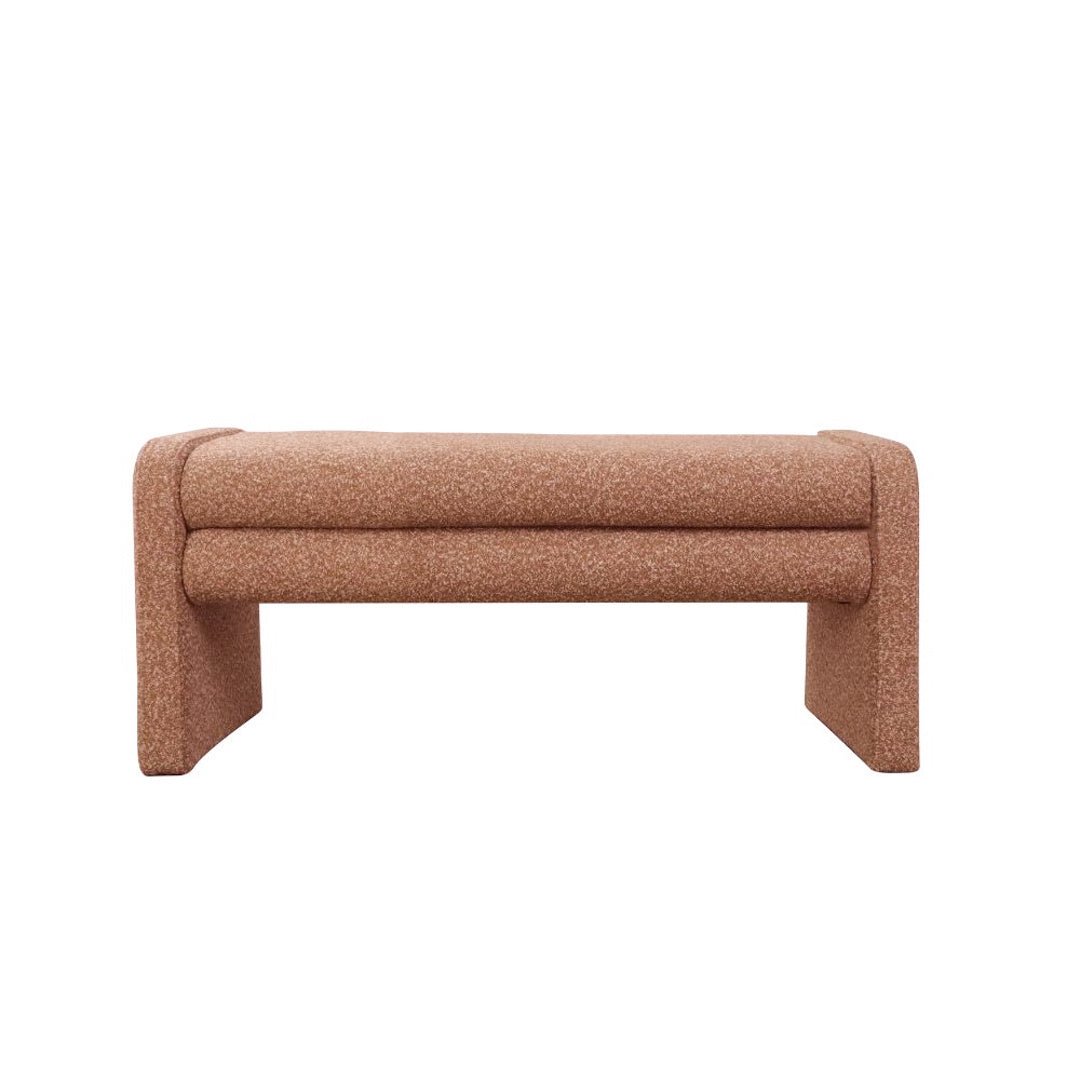 Eetkamerbank Neil bouclé terracotta 100 cm Bouclé