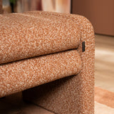 Eetkamerbank Neil bouclé terracotta 100 cm Bouclé