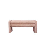 Eetkamerbank Ravi chenille beige/pink 100 cm Roze