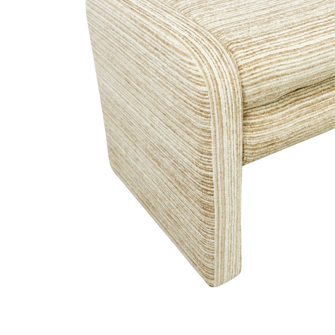 Eetkamerbank Ravi chenille beige/taupe 100 cm