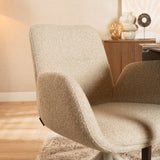 Eetkamerstoel Alex draaibaar bouclé taupe Bouclé