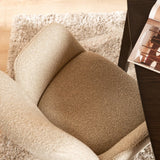 Eetkamerstoel Alex draaibaar bouclé taupe Bouclé