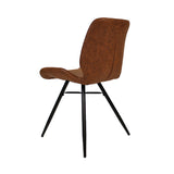 Industrial dining room chair Barrel cognac eco-leather - image 7