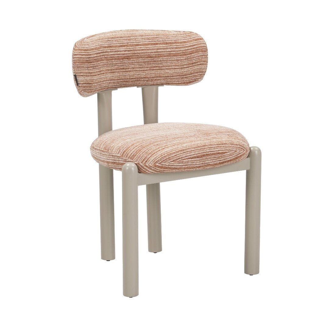 Eetkamerstoel Bolt chenille beige/pink Roze Textiel