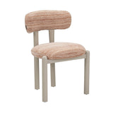 Eetkamerstoel Bolt chenille beige/pink Roze Textiel