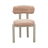 Eetkamerstoel Bolt chenille beige/pink Roze Textiel