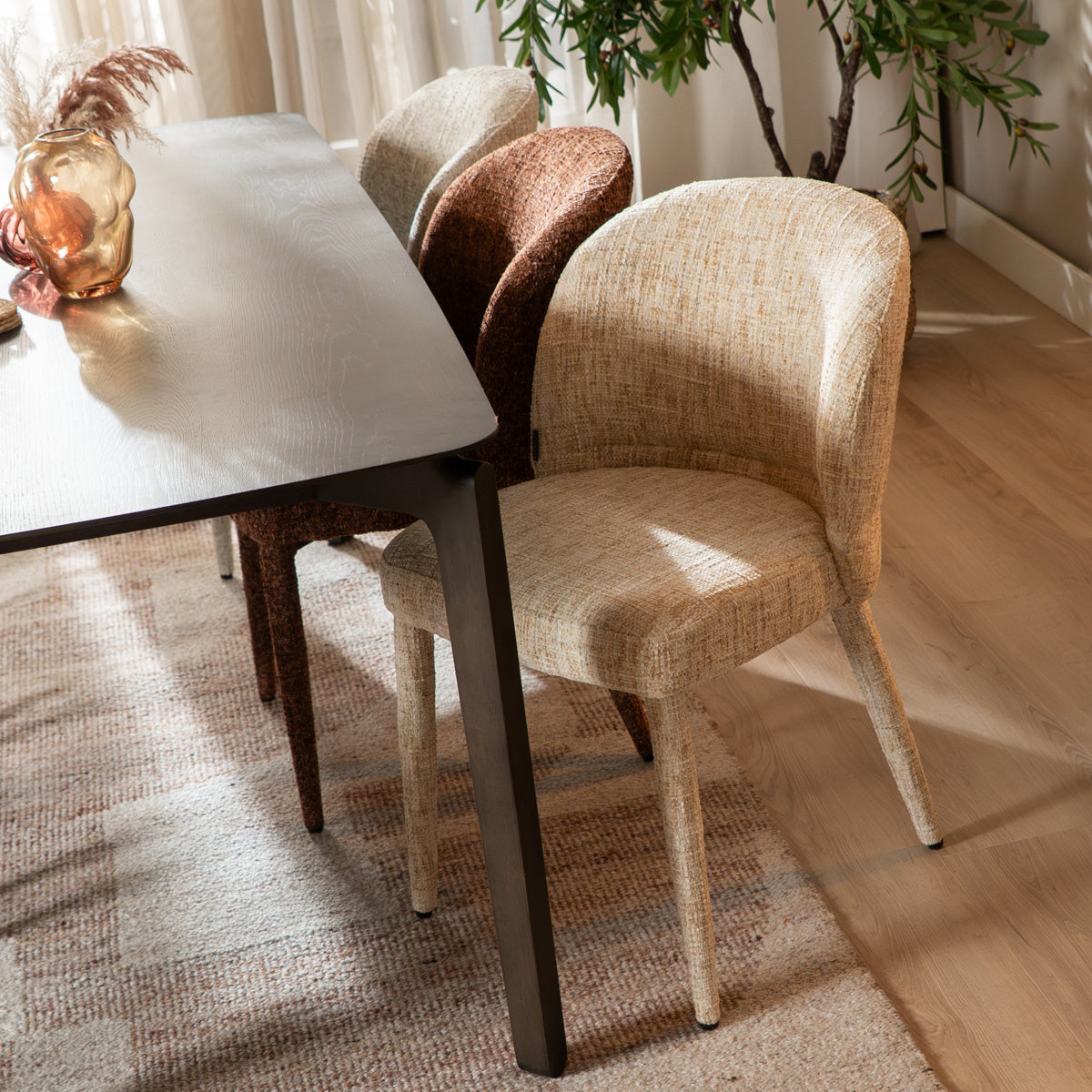 Dining room chair Charlie chenille beige - image 3