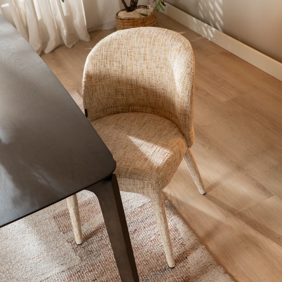 Dining room chair Charlie chenille beige - image 2