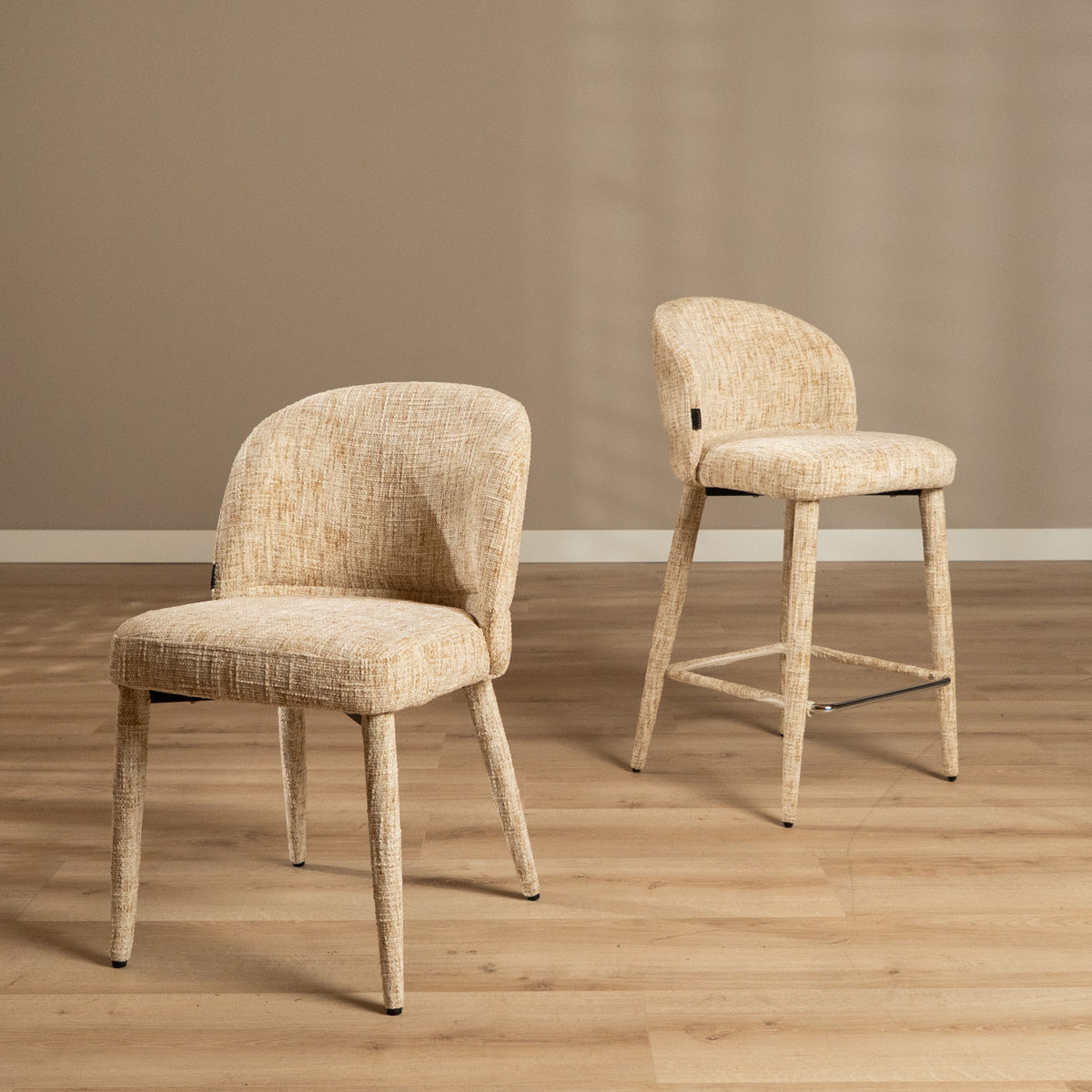 Dining room chair Charlie chenille beige - image 6
