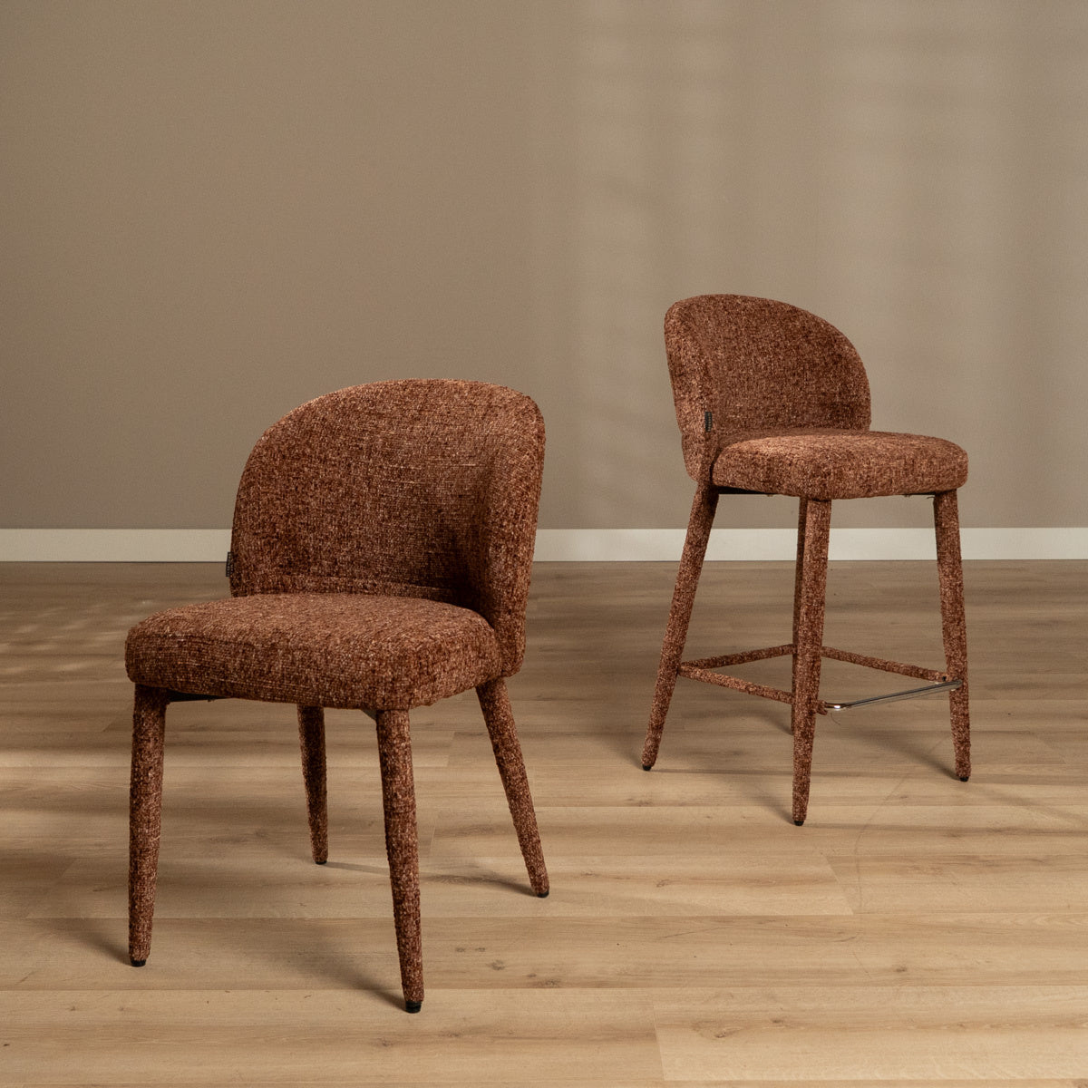 Dining room chair Charlie chenille copper - image 6
