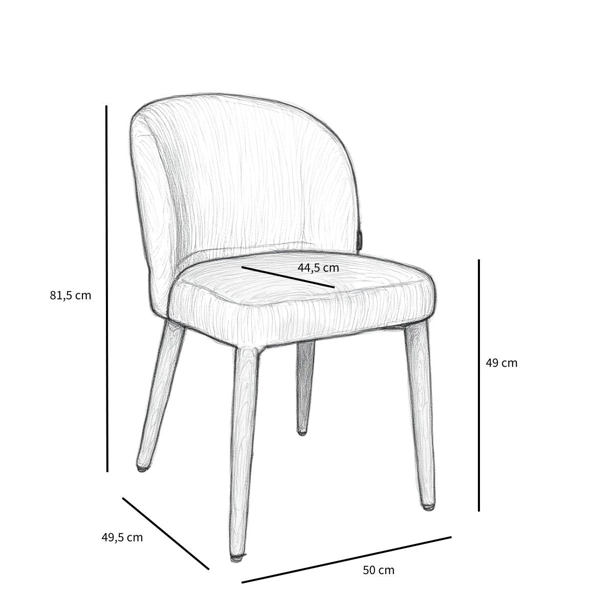 Dining room chair Charlie chenille copper - image 10