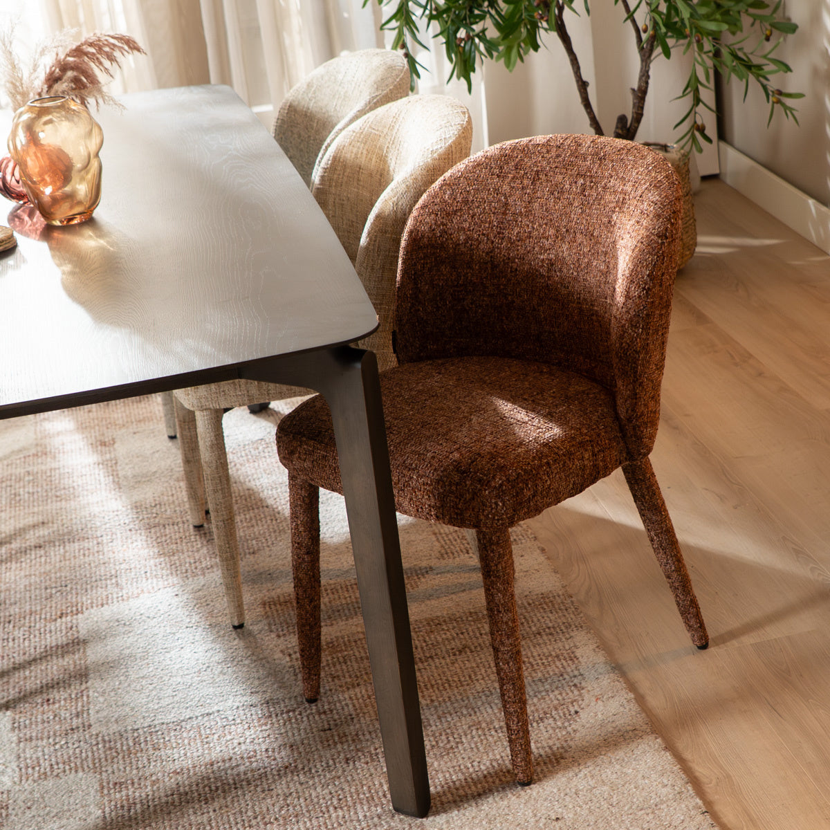 Dining room chair Charlie chenille copper - image 4