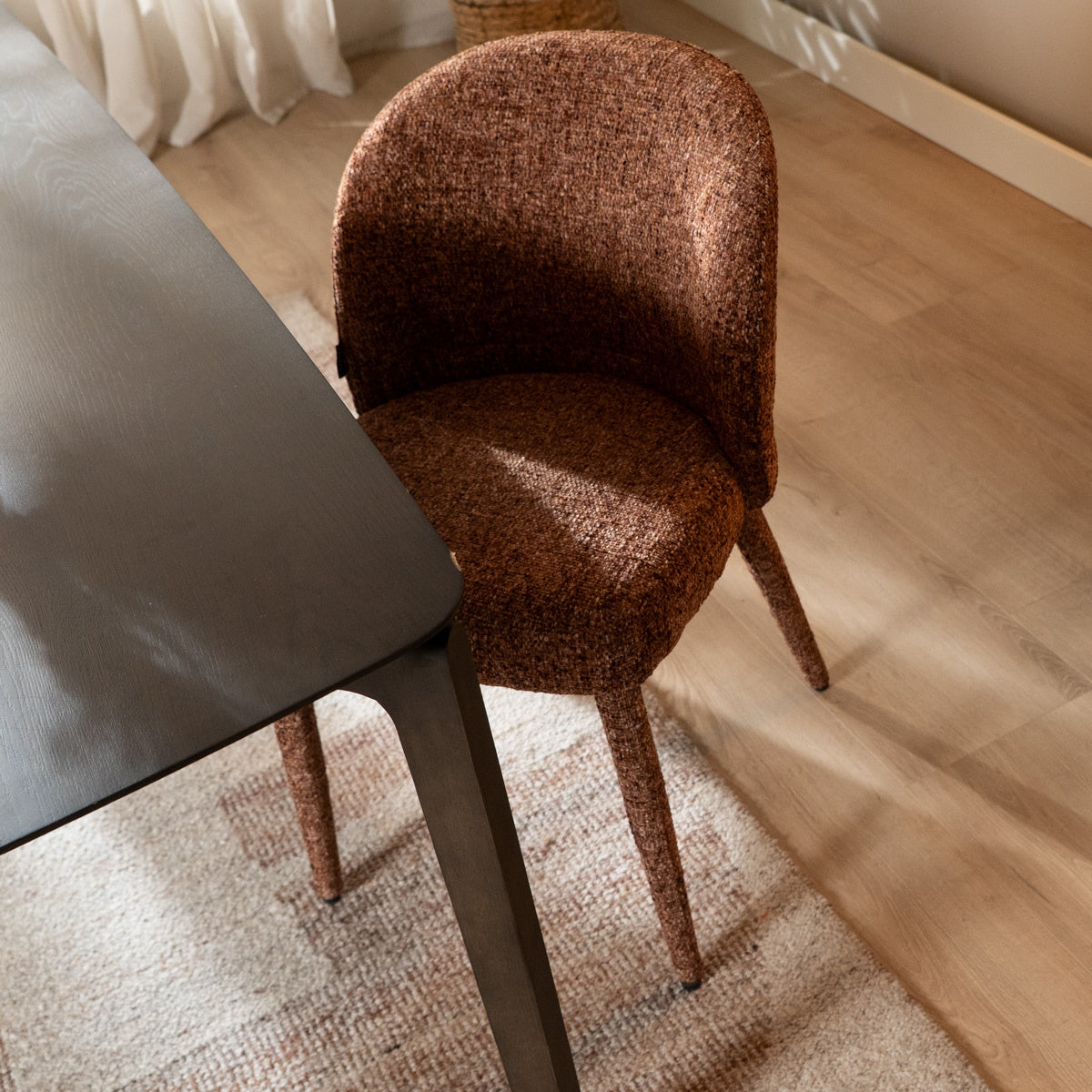 Dining room chair Charlie chenille copper - image 2