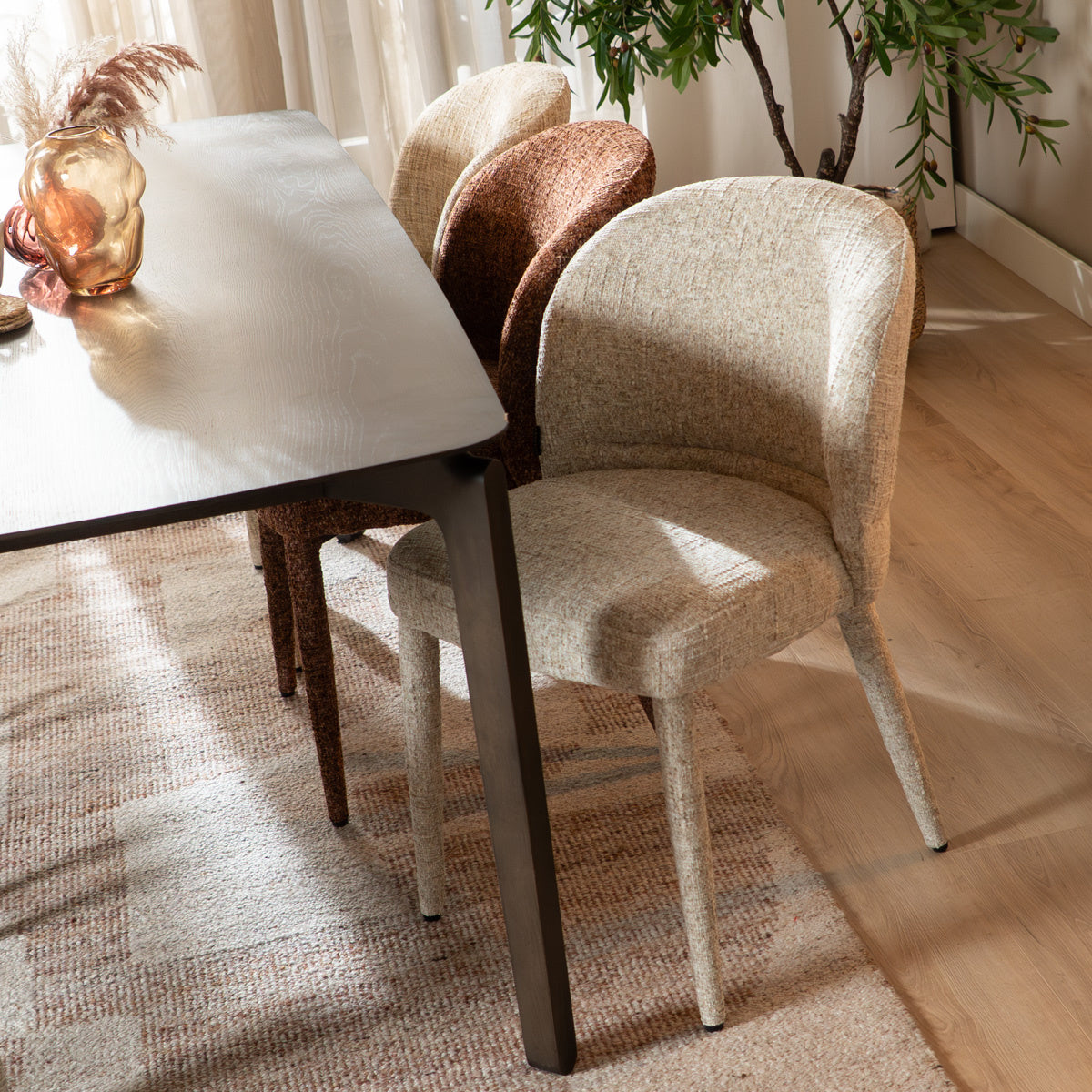 Dining room chair Charlie chenille taupe - image 4