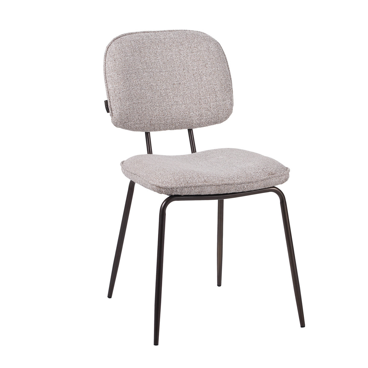 Dining room chair Javi mixed fabric off white/brown mixed