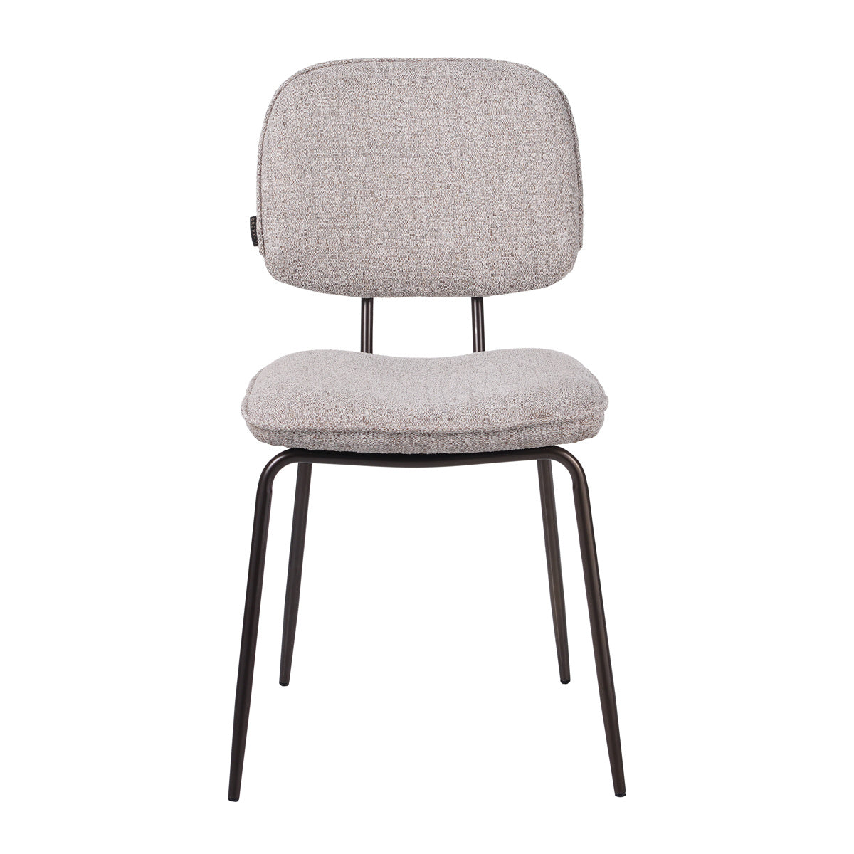 Dining room chair Javi mixed fabric off white/brown mixed