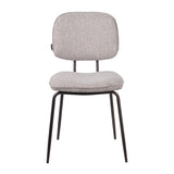 Dining room chair Javi mixed fabric off white/brown mixed