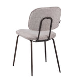 Dining room chair Javi mixed fabric off white/brown mixed