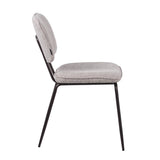 Dining room chair Javi mixed fabric off white/brown mixed
