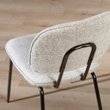 Dining room chair Javi mixed fabric off white/brown mixed