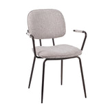 Dining room chair Jethro mixed fabric off white/brown mixed