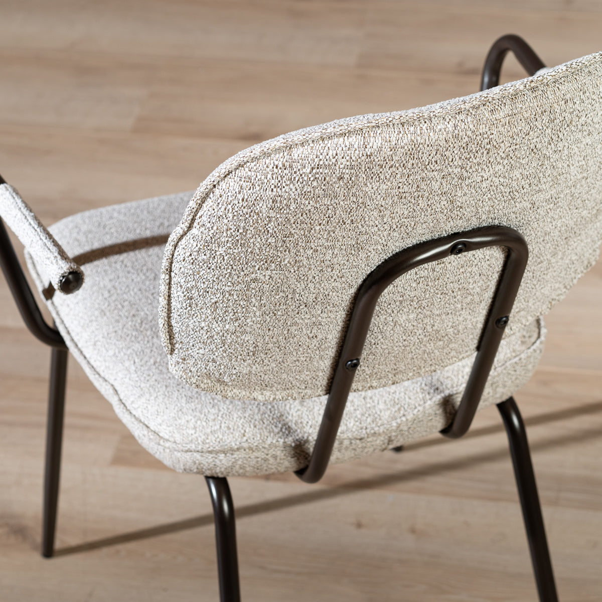Dining room chair Jethro mixed fabric off white/brown mixed