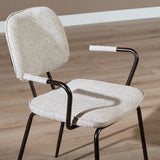 Dining room chair Jethro mixed fabric off white/brown mixed