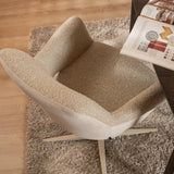 Eetkamerstoel Jules draaibaar bouclé taupe Bouclé