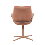Eetkamerstoel Jules draaibaar bouclé terracotta Bouclé