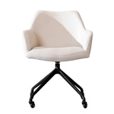 Dining room chair with wheels Isak off white recycled fabric - image 7