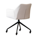 Dining room chair with wheels Isak off white recycled fabric - image 8