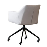 Dining room chair with wheels Isak recycled fabric gray - image 6