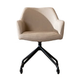 Dining room chair with wheels Isak taupe recycled fabric - image 7
