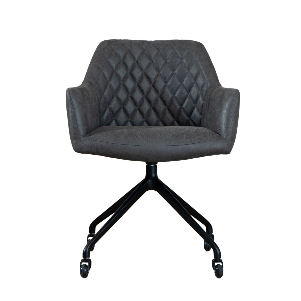 Dining room chair with wheels Levi anthracite eco-leather - image 6