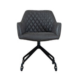 Dining room chair with wheels Levi anthracite eco-leather - image 6