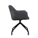 Dining room chair with wheels Levi anthracite eco-leather - image 7