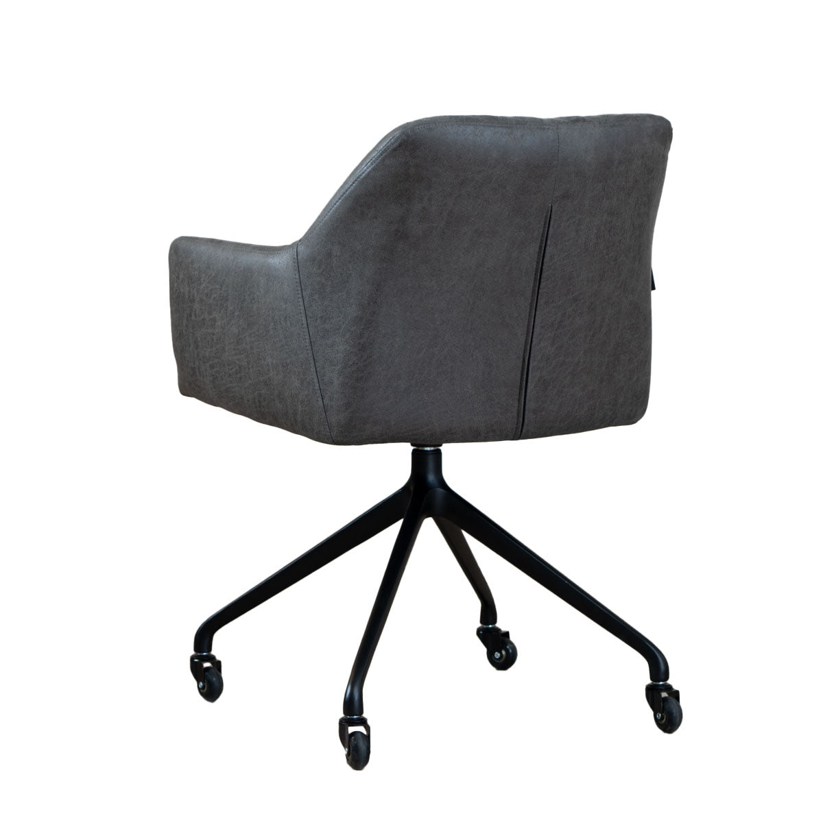 Dining room chair with wheels Levi anthracite eco-leather - image 8
