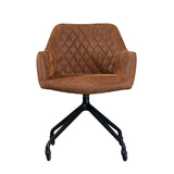 Dining room chair with wheels Levi cognac eco-leather - image 6
