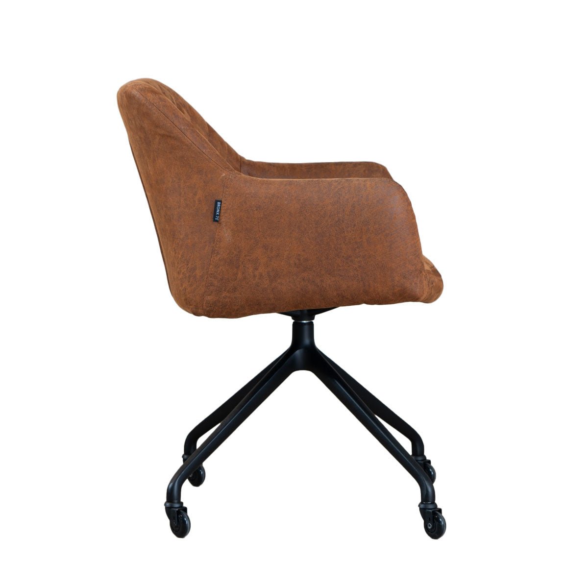 Dining room chair with wheels Levi cognac eco-leather - image 7