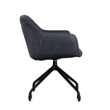 Dining room chair with wheels Levi black/anthracite eco-leather - image 8