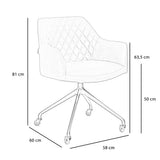 Dining room chair with wheels Levi black/anthracite eco-leather - image 10