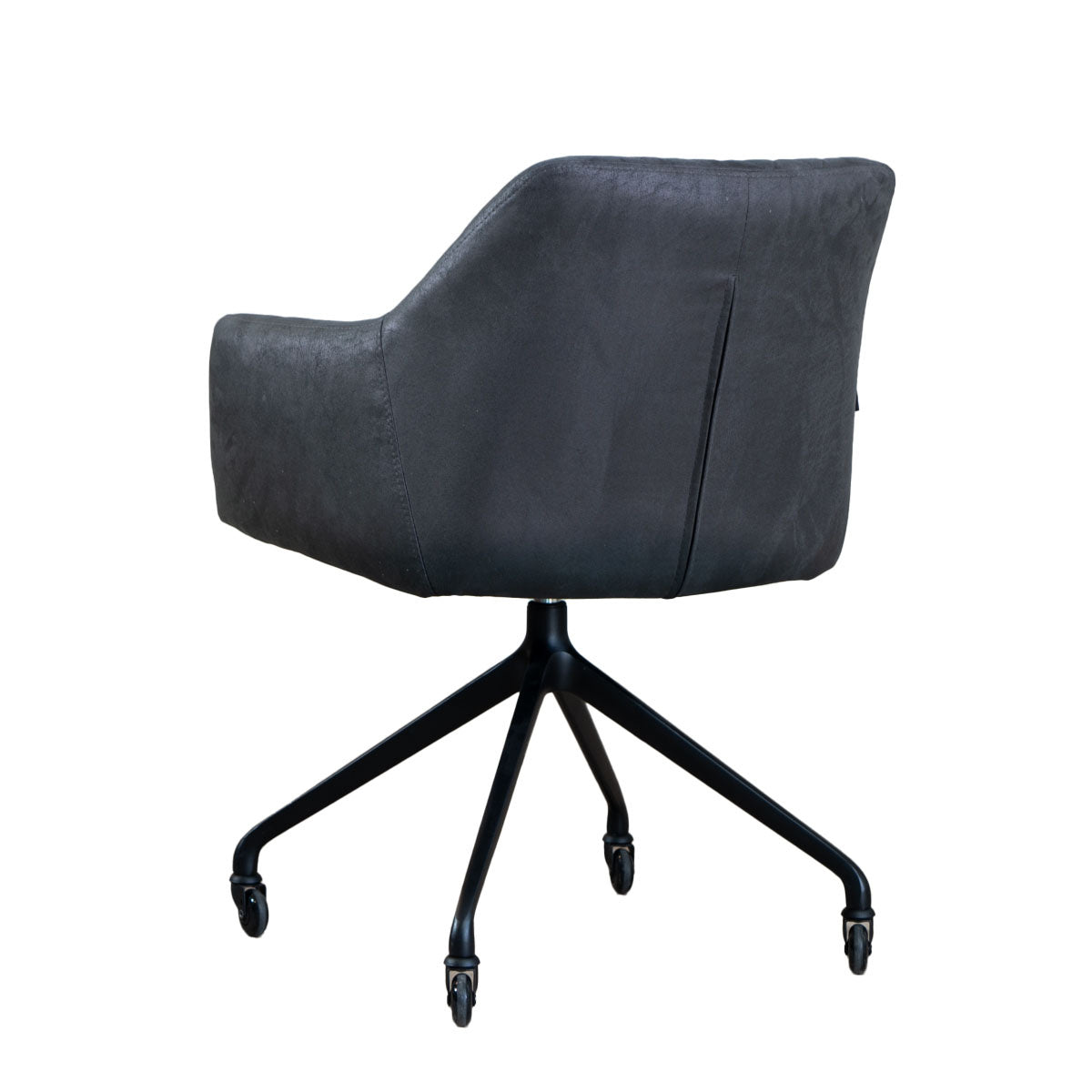 Dining room chair with wheels Levi black/anthracite eco-leather - image 9