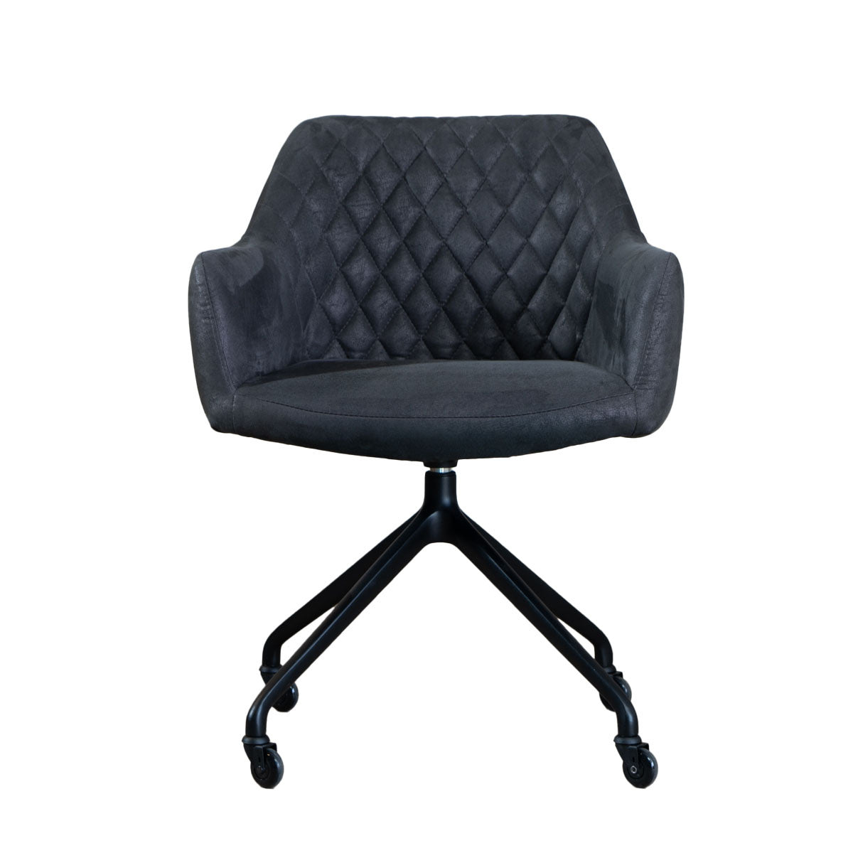 Dining room chair with wheels Levi black/anthracite eco-leather - image 7