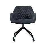 Dining room chair with wheels Levi black/anthracite eco-leather - image 7