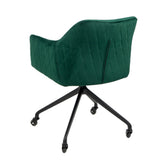 Dining room chair with wheels Quinn dark green velvet - image 7