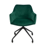 Dining room chair with wheels Quinn dark green velvet - image 6