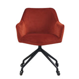 Dining room chair with wheels Quinn copper velvet - image 6